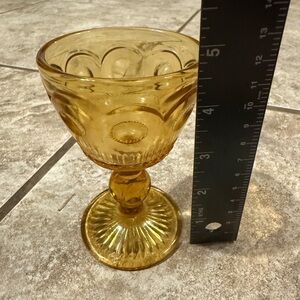 Vintage Amber Goblet